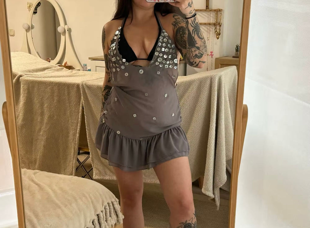 Gray mini dress