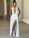 Charline Backless Maxi Dress White