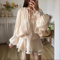 Mini luxe ruffles dress