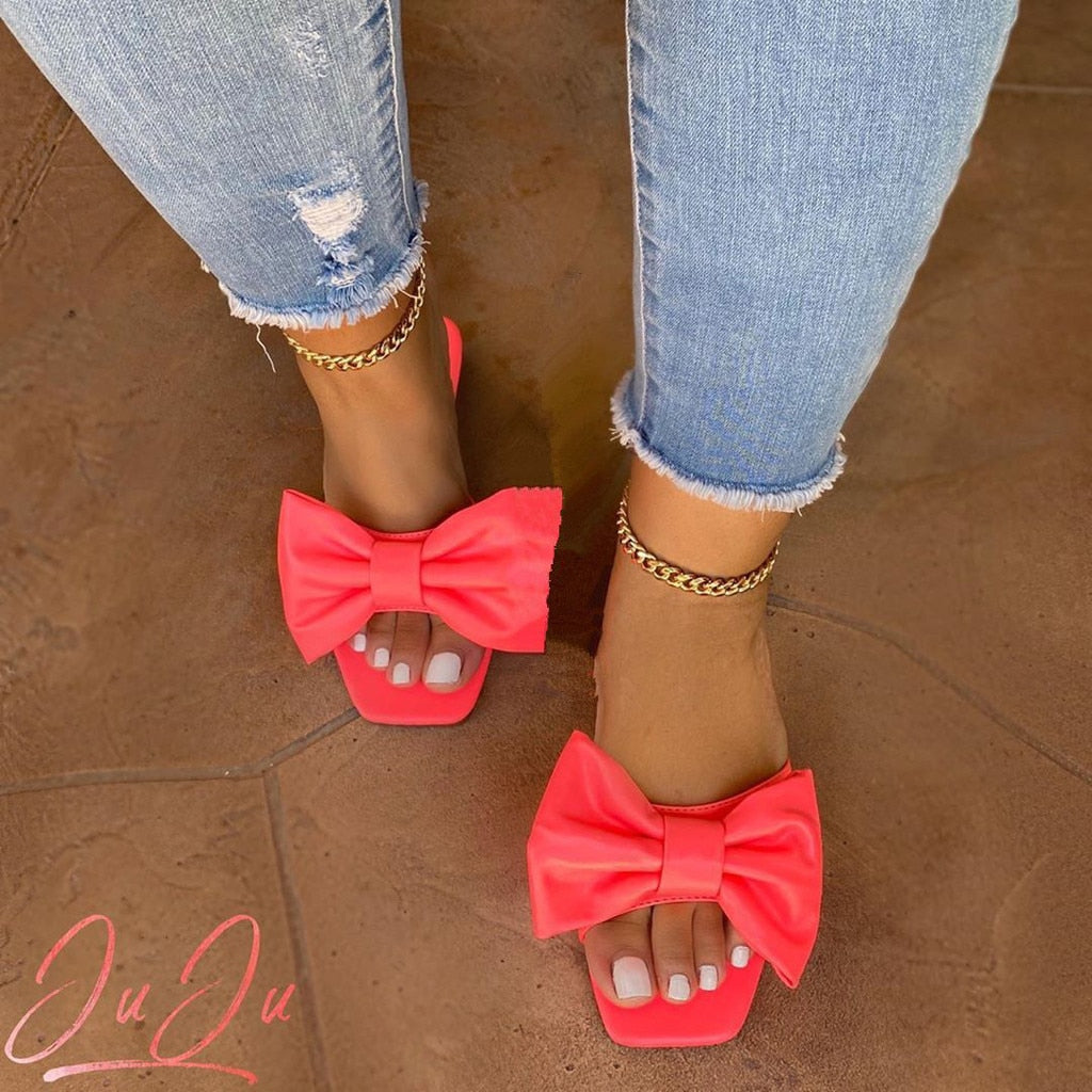 Bowknot Flat Sandals