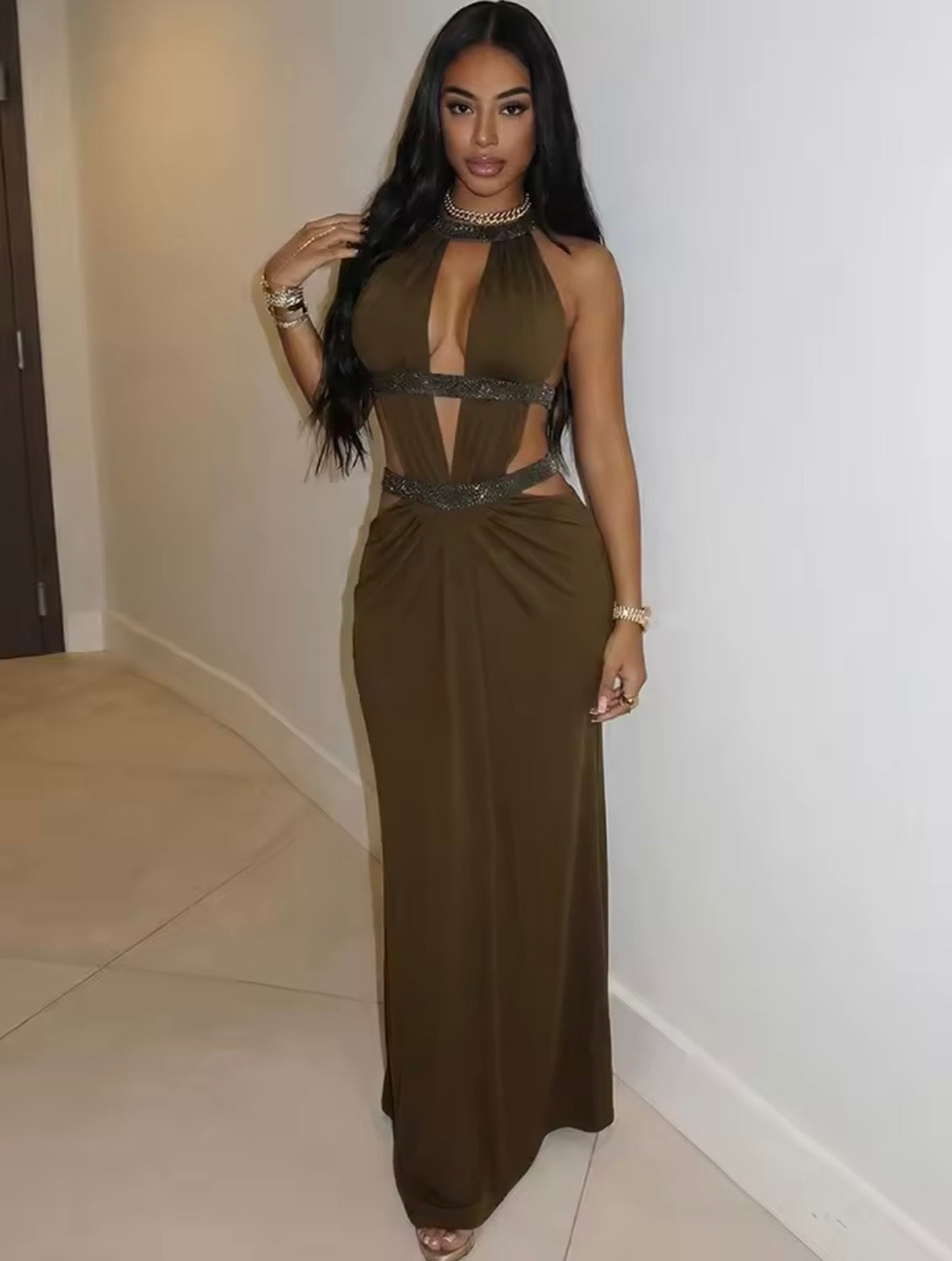 Cut out maxi gown