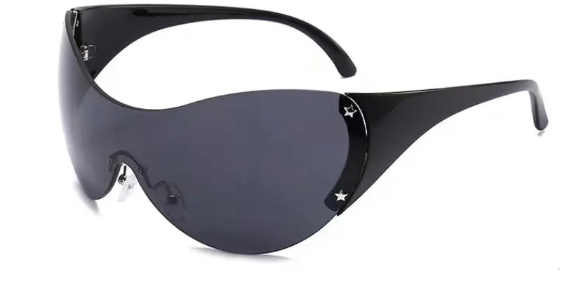 Careful Black Tint Black Frame Shades