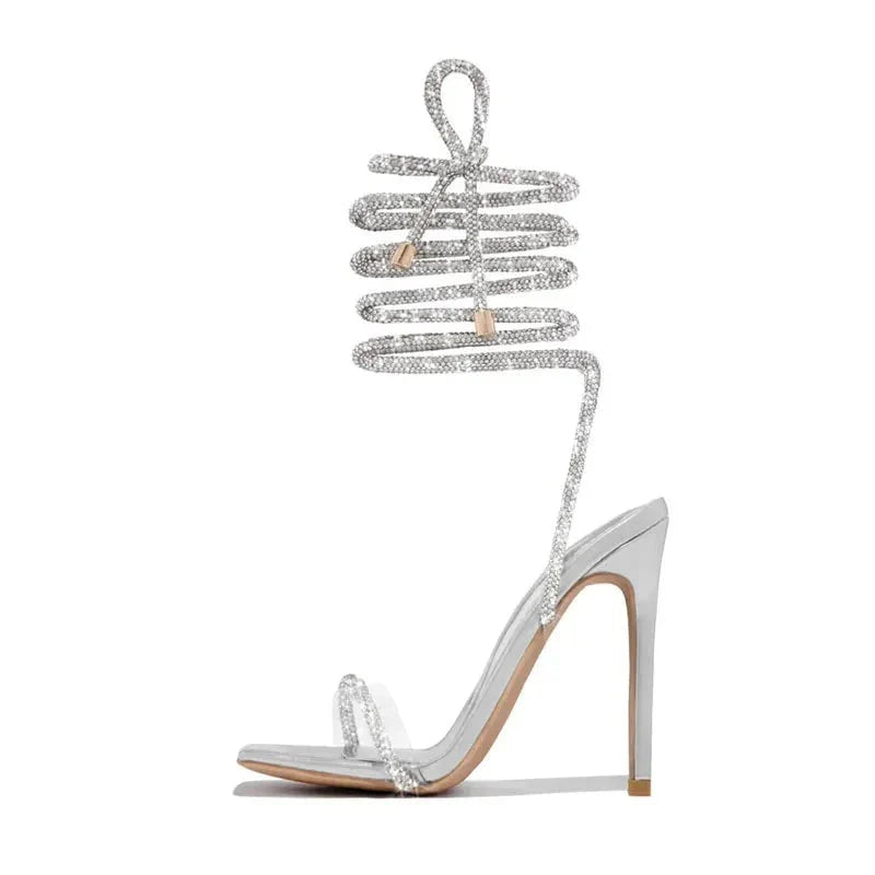 Diamond High Heels White