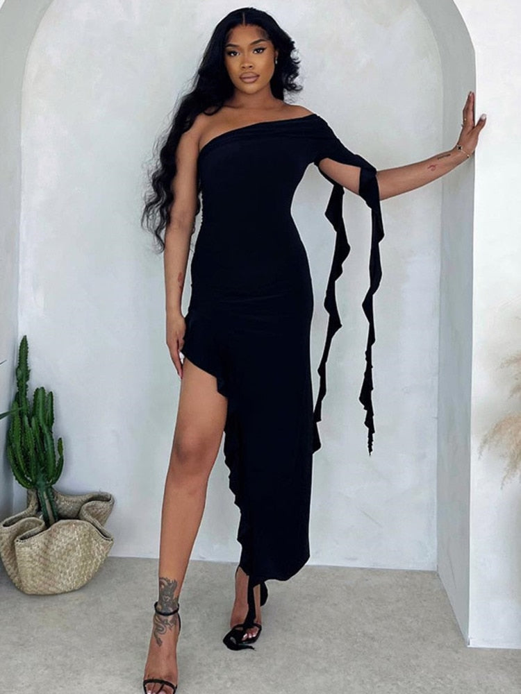Dubai Nights Ruffles Maxi Dress