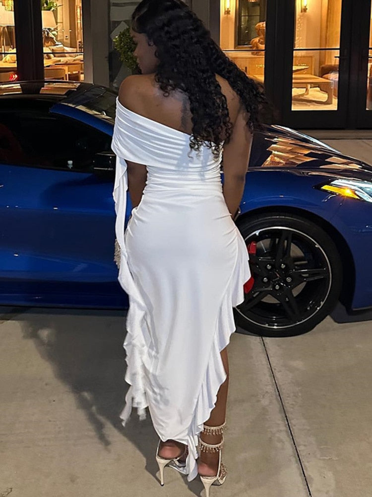 Dubai Nights Ruffles Maxi Dress