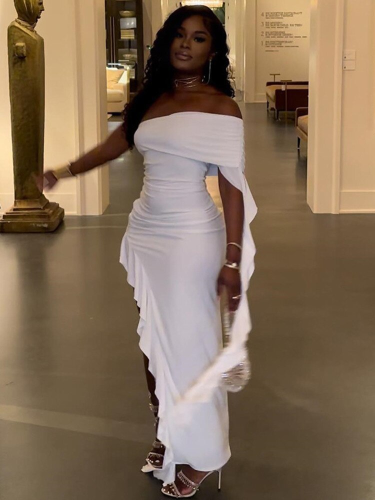 Dubai Nights Ruffles Maxi Dress