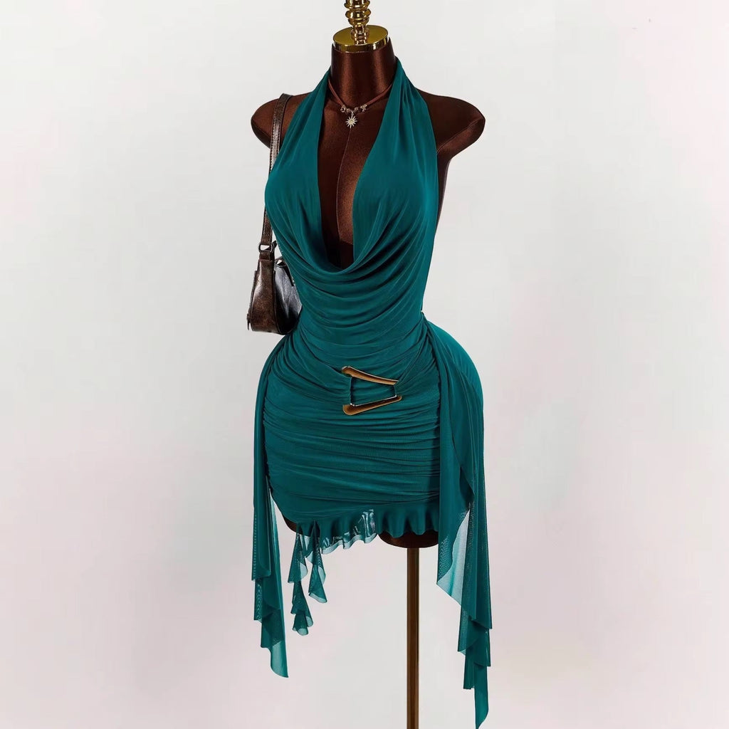 Ziya Green Classy Sexy Dress
