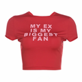 Biggest Fan Red Crop Top