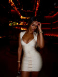 Ivory Cap Sleeve Bandage Dress