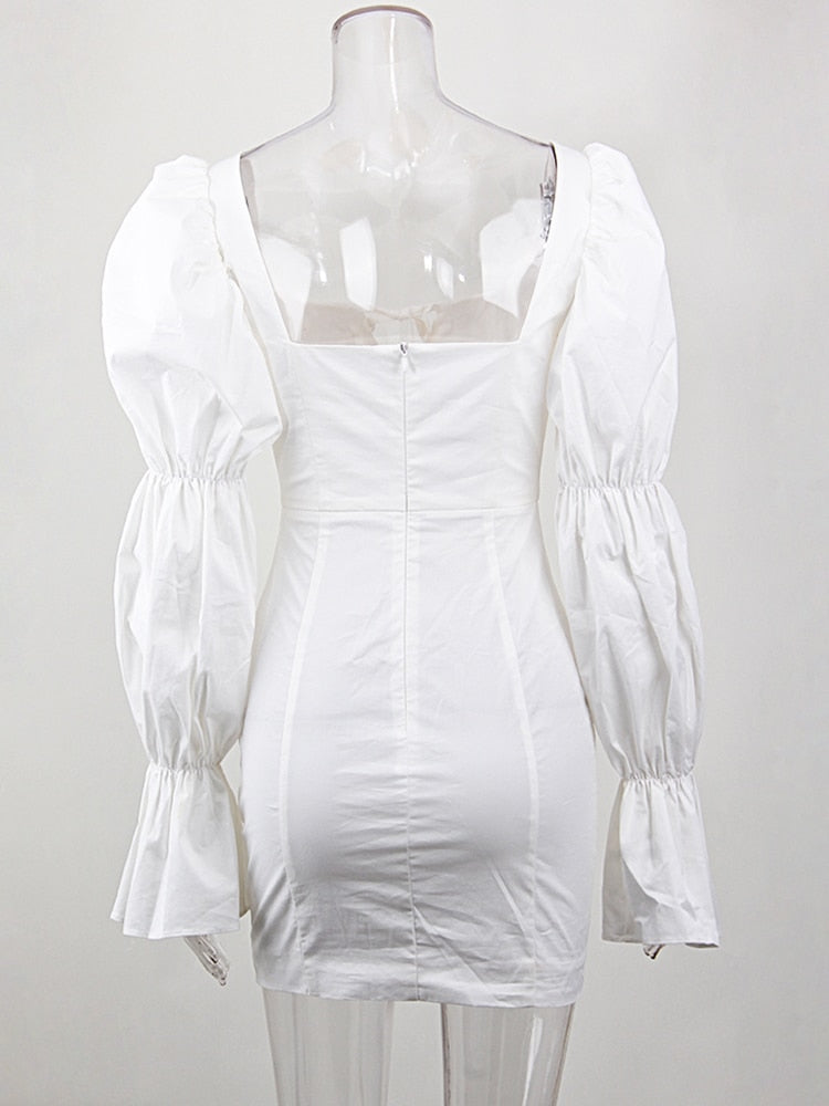 Elegant Puff Sleeve Fav Mini Dress