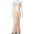 Elissa Ruched Maxi Dress Pink