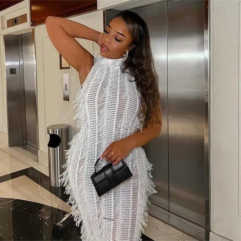 Eliza Tassel Midi Dress