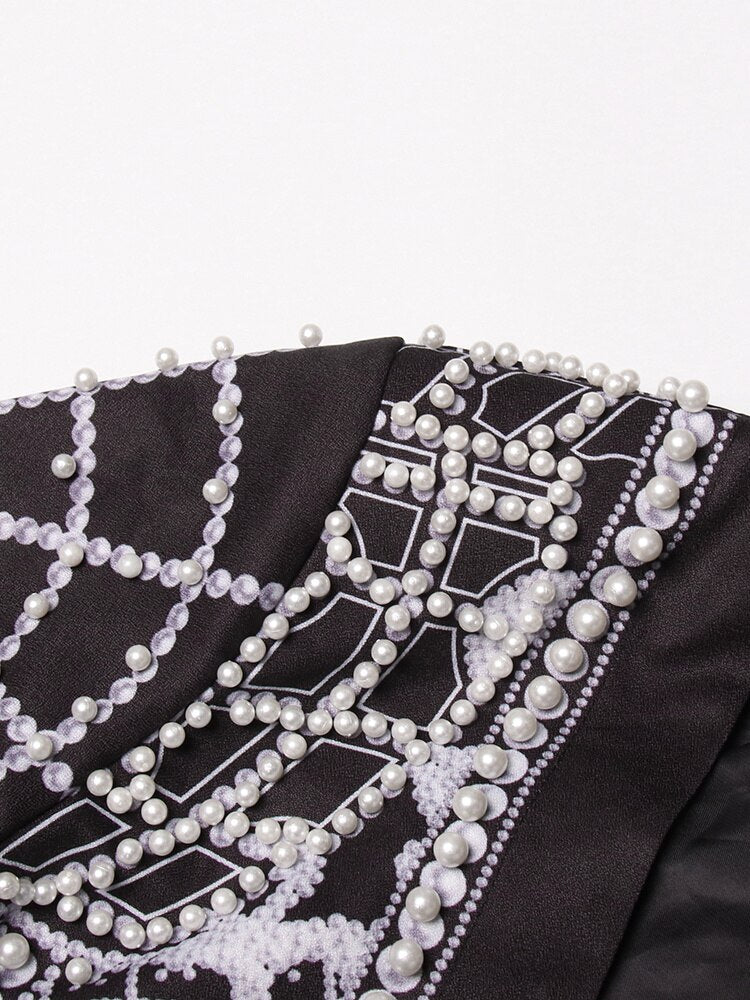Embroidered Vintage Blazer Dress