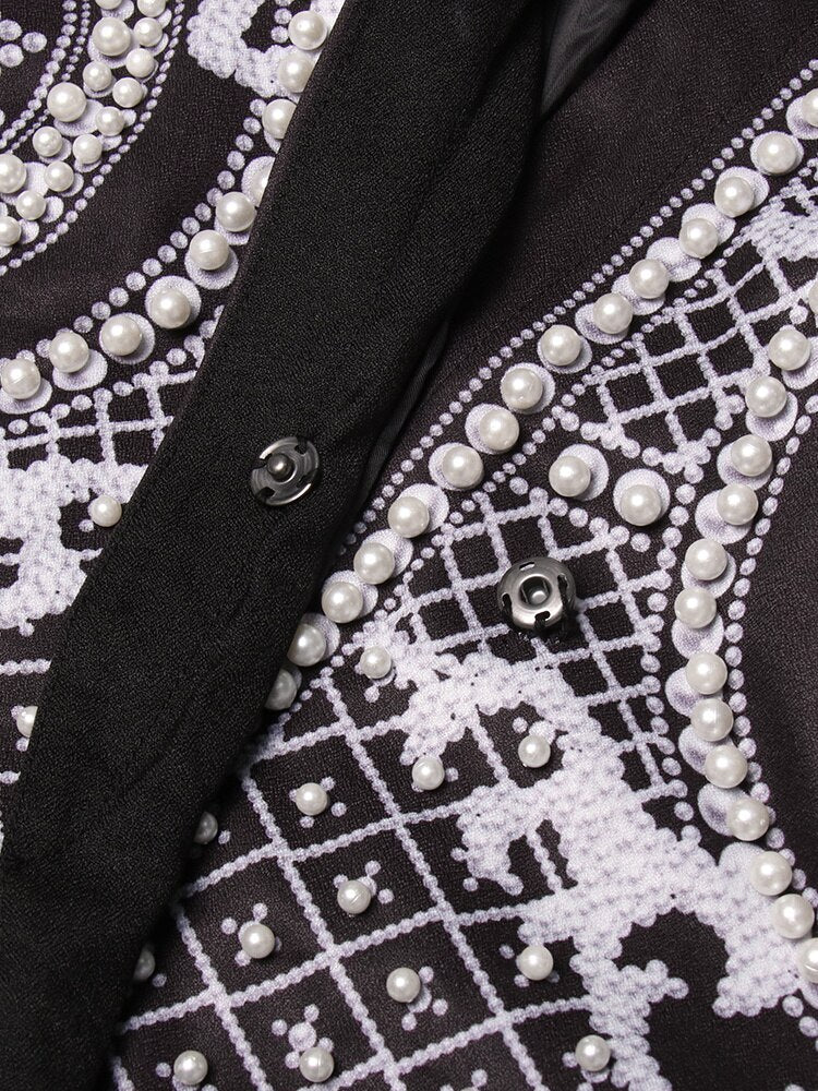 Embroidered Vintage Blazer Dress