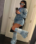 Erna Denim Dress Set