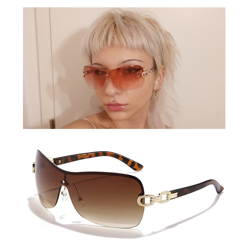 Exquisite Luxury Clear Sunglasses C-Brown As Photos Showing