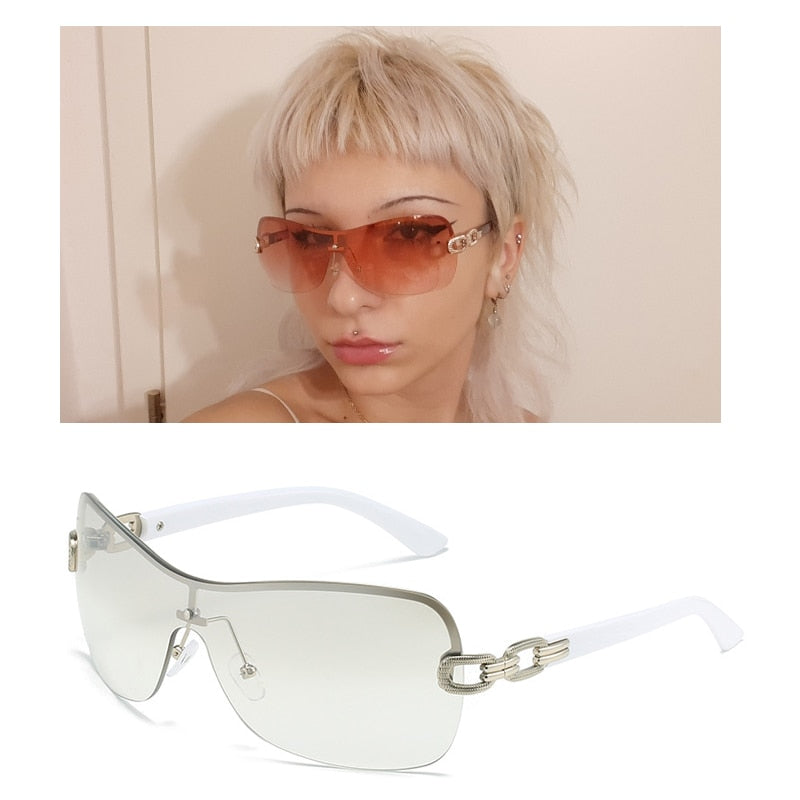 Exquisite Luxury Clear Sunglasses C-Clear As Photos Showing
