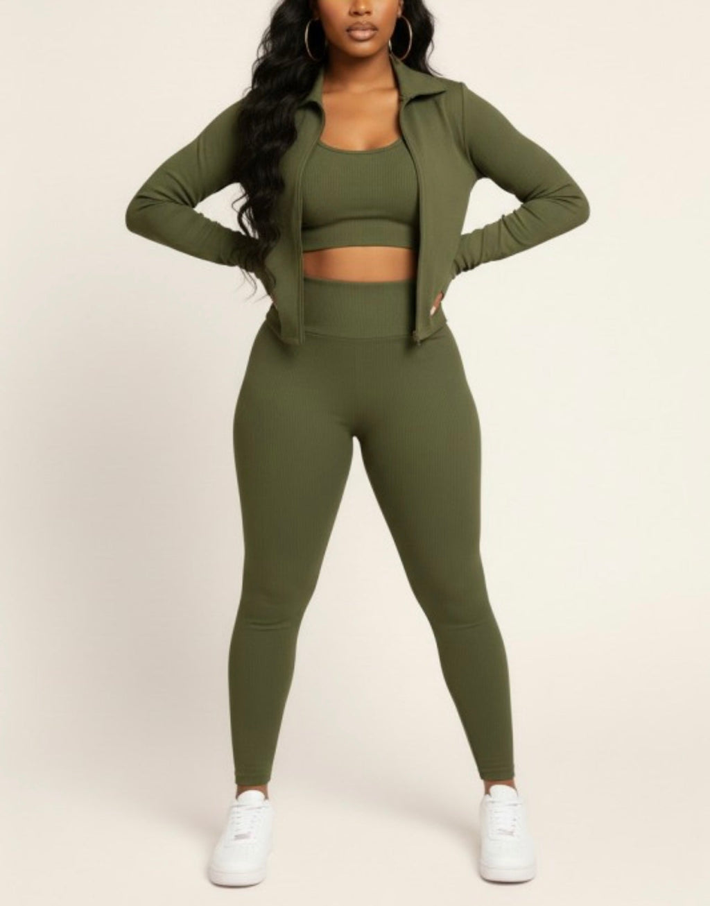 Zola Baddie Set Olive