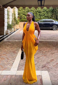 “SOLE” DRAPE  MAXI  DRESS