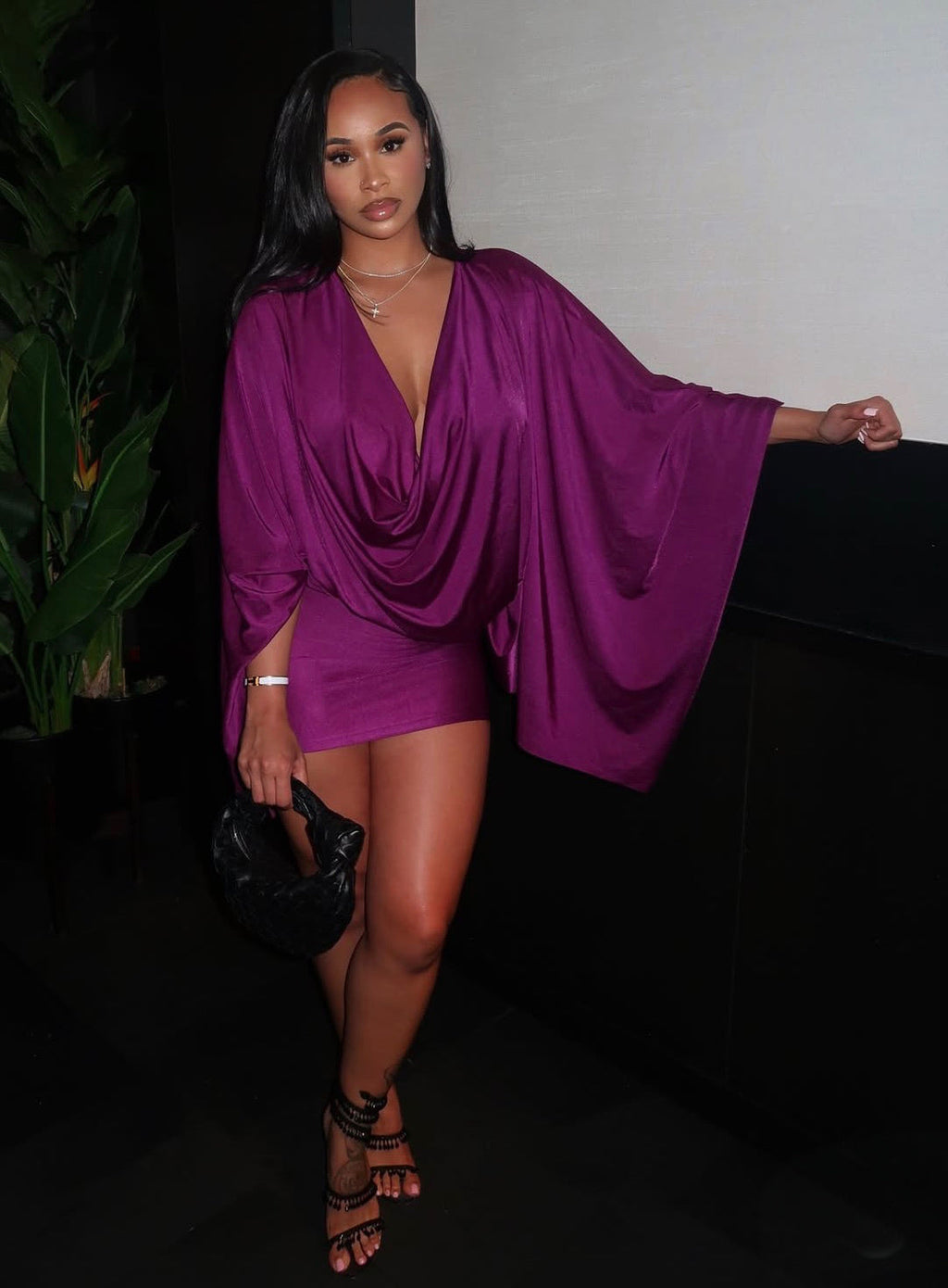 “ATHENA” DRAPE MINI DRESS