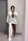 “JUNIA” DRAPE MINI DRESS