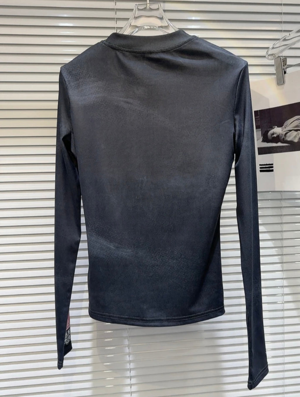 Grey print top