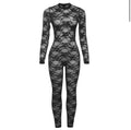 Lele Black Lace Jumpsuit