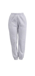 Baddie Plush Gray Sweat Pants Heather Gray