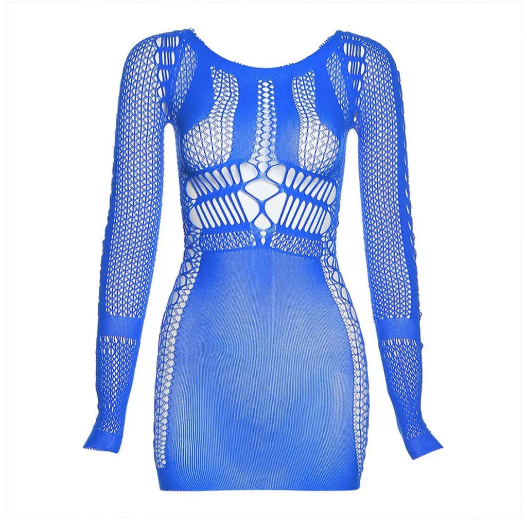Domi Royal Blue Poster Girl Mini Dress