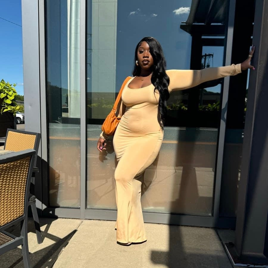 Lori Tan Bodycon Maxi Dress