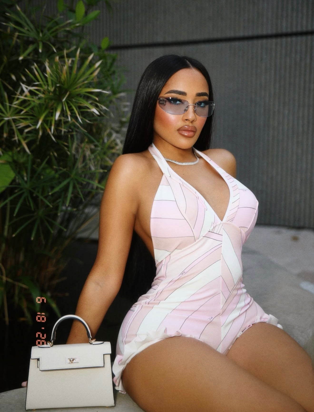Pink Waves Romper