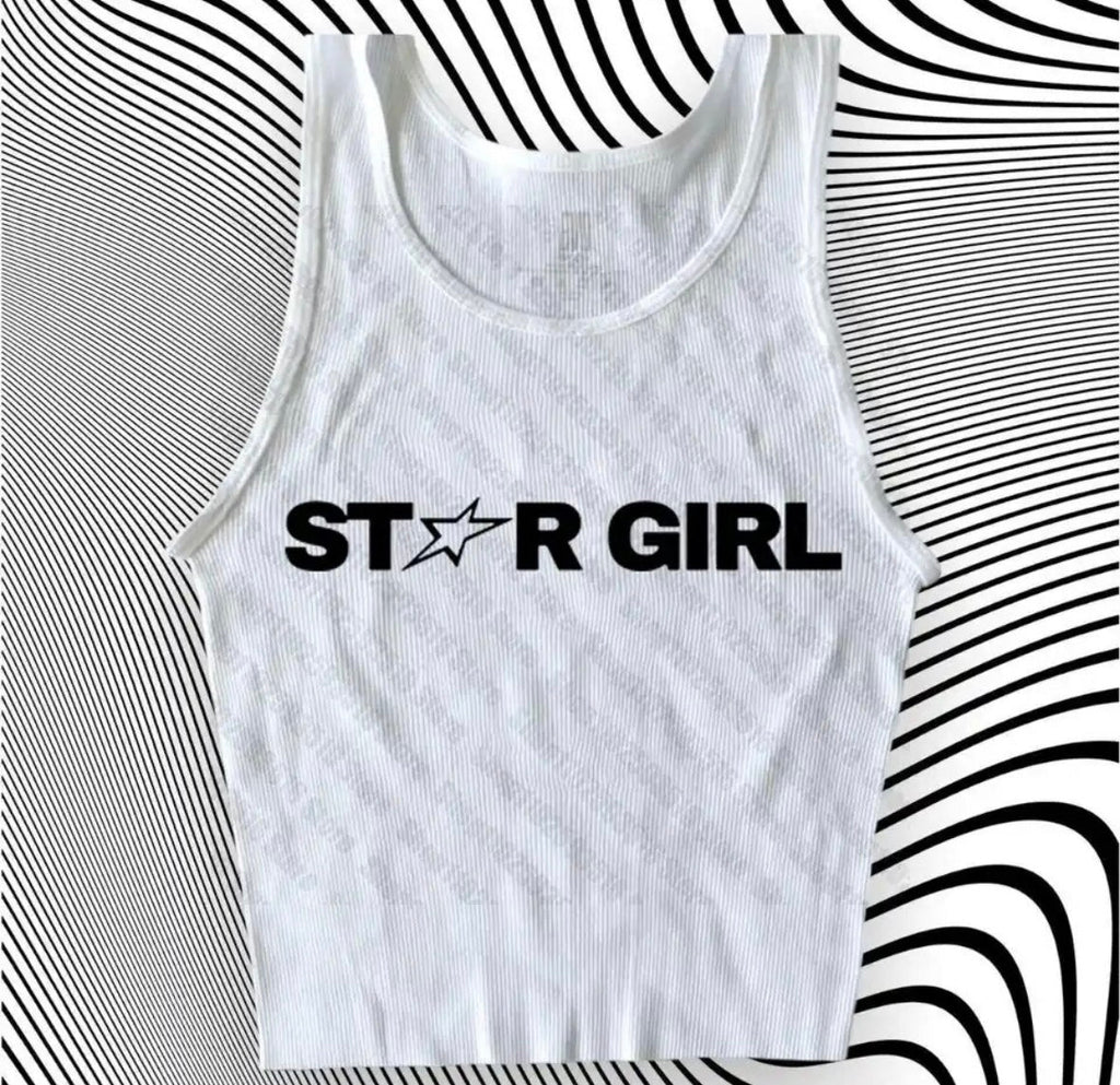 Star girl slogan crop top