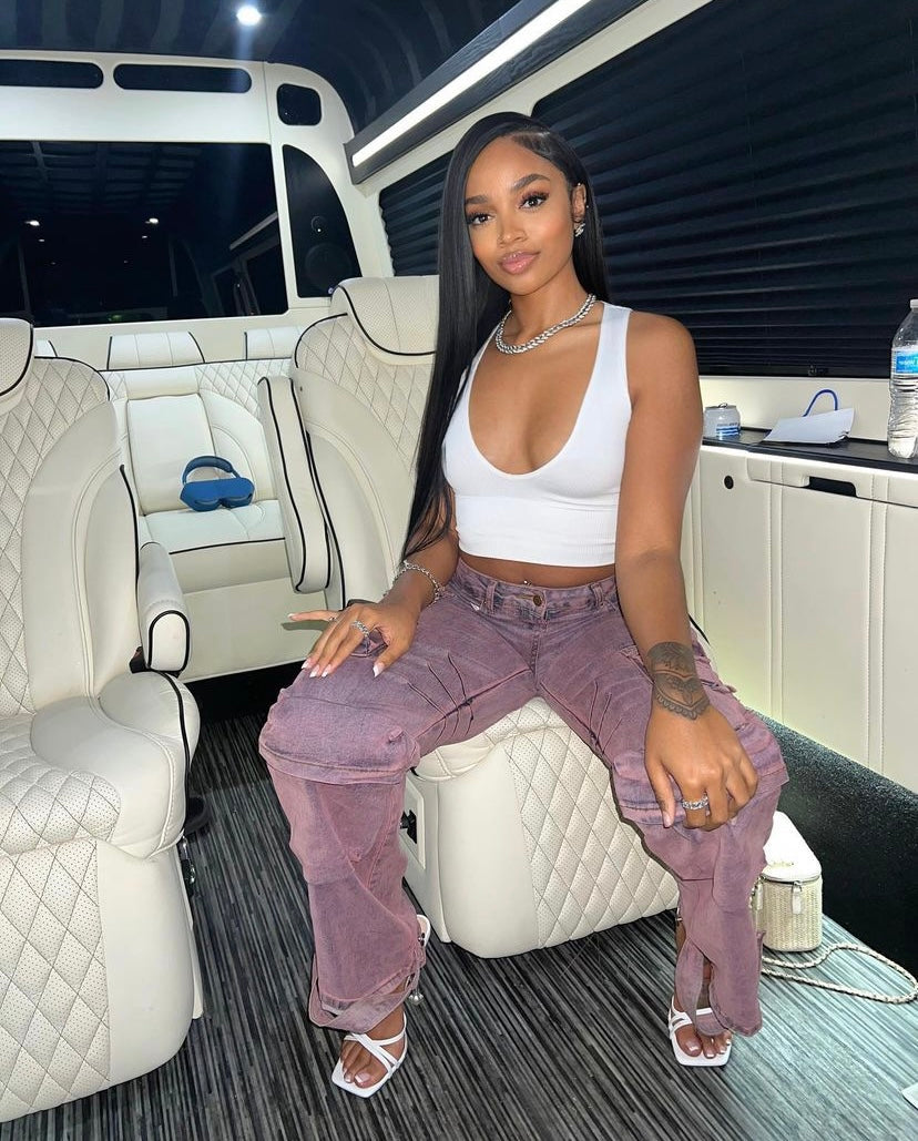 Dezi Pink Jean Cargos