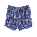 Seye Navy Blue Plaid Ruffle Shorts