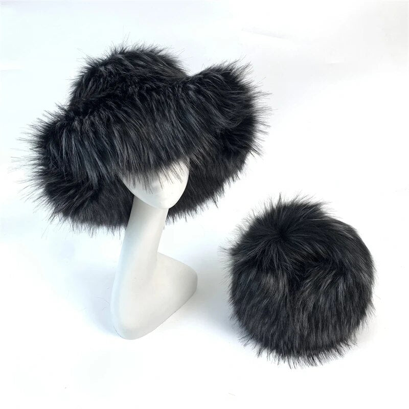 Fur Bucket Hat x Fur Bag Set Set 11