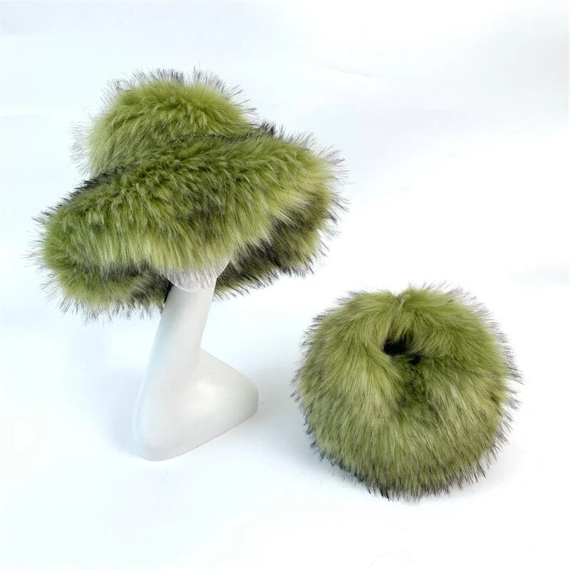 Fur Bucket Hat x Fur Bag Set Set 10