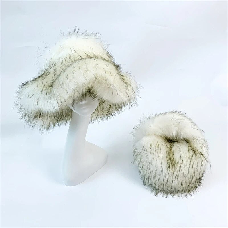Fur Bucket Hat x Fur Bag Set Set 9