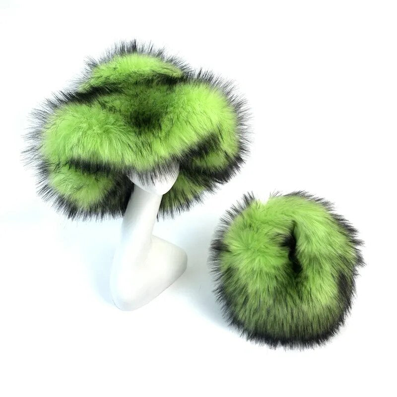 Fur Bucket Hat x Fur Bag Set Set 6