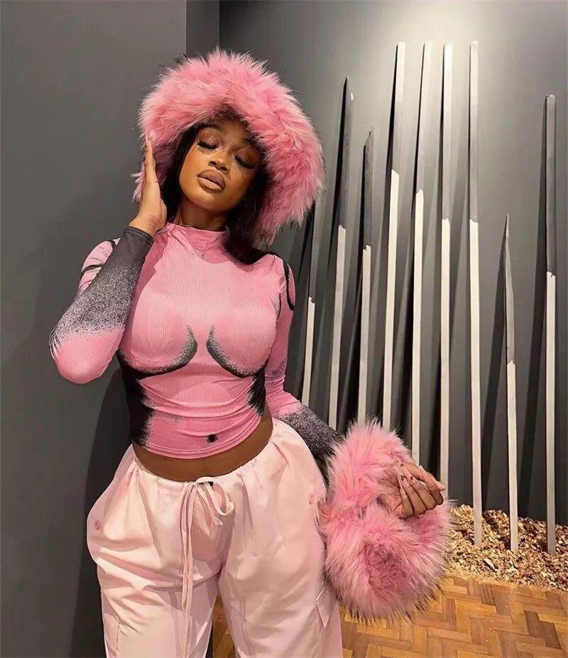 Fur Bucket Hat x Fur Bag Set