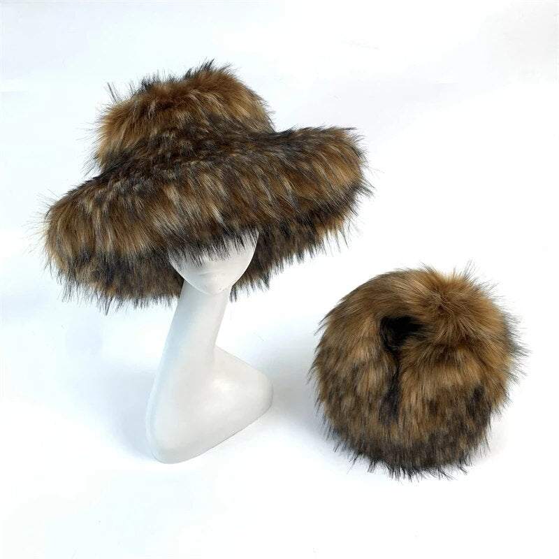 Fur Bucket Hat x Fur Bag Set Set 12
