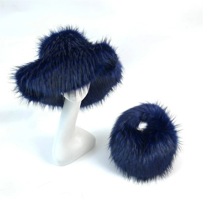Fur Bucket Hat x Fur Bag Set Set 3