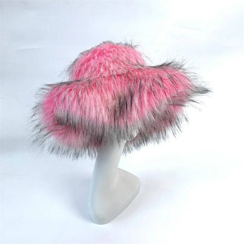 Fur Bucket Hat x Fur Bag Set