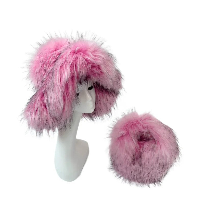 Fur Bucket Hat x Fur Bag Set Set 15