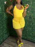Solid Tank Top & Shorts Set--Clearance Yellow S