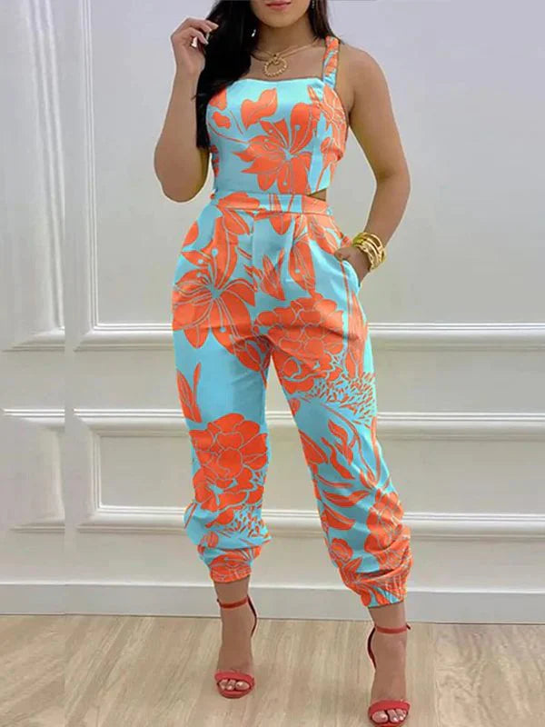 Tied Back Jogger Jumpsuit Lake
