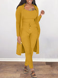 Solid Ribbed 3PC Set--Clearance Yellow S
