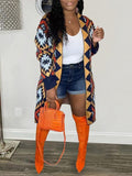 Multicolor Open-Front Cardigan--Clearance Multicolor 2XL
