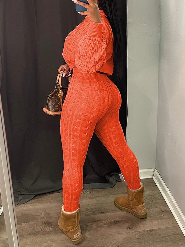 Knit Zip Hoodie & Pants Set--Clearance