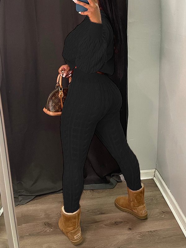 Knit Zip Hoodie & Pants Set--Clearance