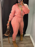 Knit Zip Hoodie & Pants Set--Clearance